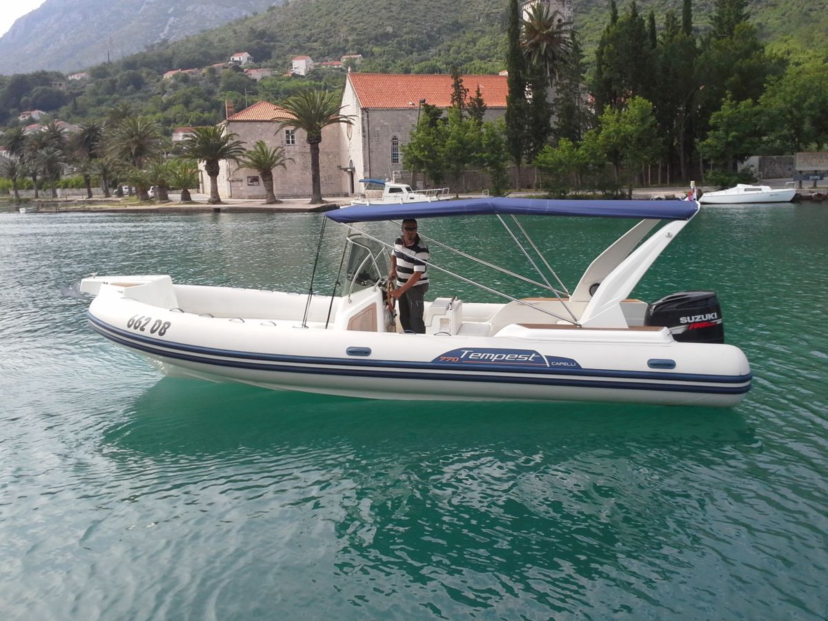 Capelli Tempest 770 rib boat side view
